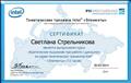 Сертификат Образовательной галактики Intel о прохождении курса "Критическое мышление при работе с данными", 30.03.2014 Сертификат Образовательной галактики Intel о прохождении курса "Критическое мышление при работе с данными", 30.03.2014